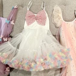Girls Set Of Party Dresses (3) Sizes 7/8