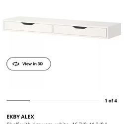Ikea Ekby Alex Drawer Shelf For Wall Or Desk