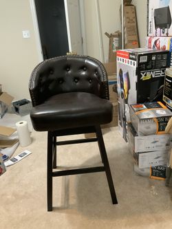 Ogden 41.5 in. Brown Swivel Cushioned Bar stool 