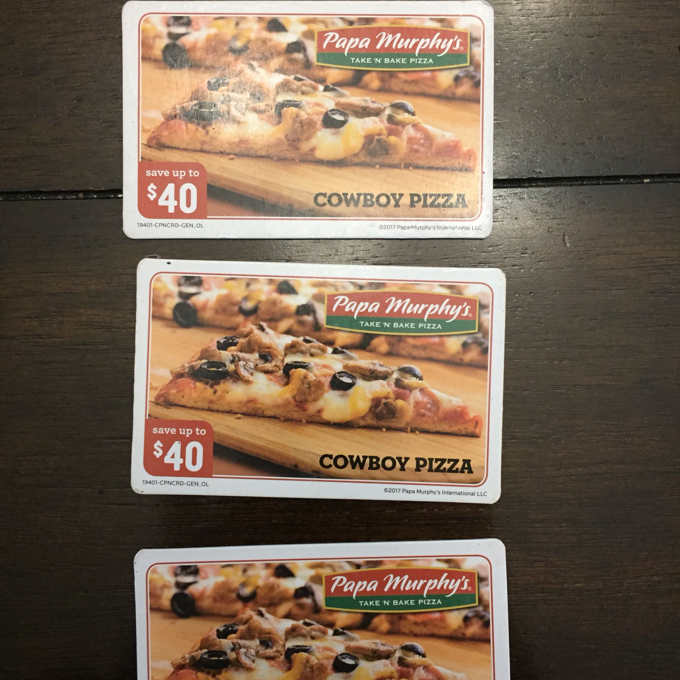 PAPA MURPHY’S PIZZA COUPONS! $5 Each
