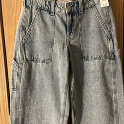Hollister Low-Rise Taper Baggy Jeans