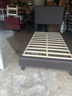 Twin Size Bed Frame with Head Board Assembled