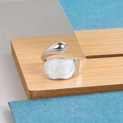 925 Sterling Silver Women's Cuff Ring Band Adjustable Size Gift 