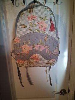 Floral Print Backpack with Tassel Sprayground