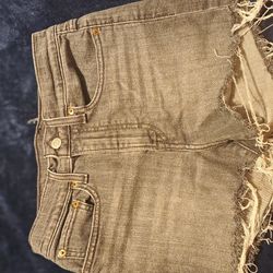 Levi Faded Black Denim Shorts 