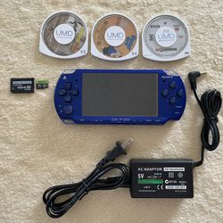 Sony PlayStation Portable Psp 2001 Blue w/ 7000+ Games Saved
