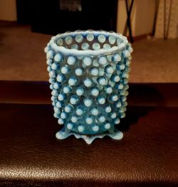 Vintage Fenton Hobnail Opalescent Blue