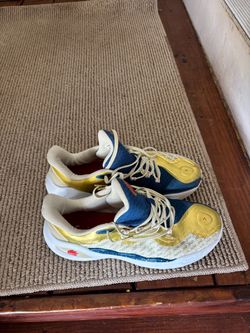 Running Sneakers Blue Yellow White