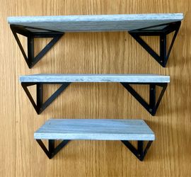 3 Wooden Wall Shelf’s
