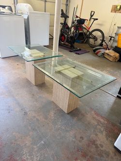 Unique Glass & Stone End Tables