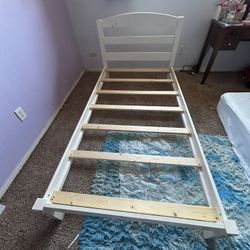 Twin Bed Frame - White