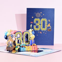 Anniversary/Birthday 3D Pop-up Greeting Card with Envelope