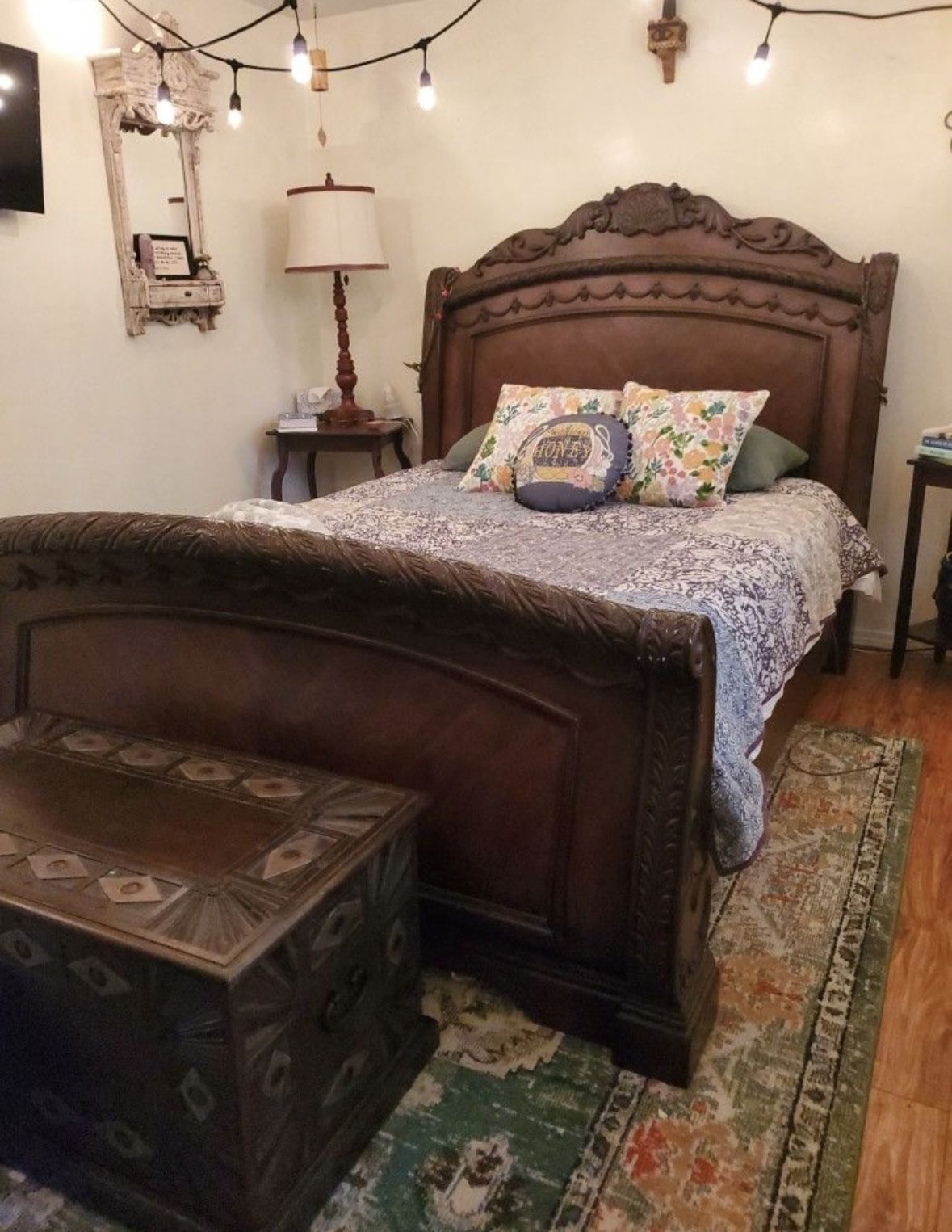 Queen Bed Frame + Dresser (DRESSER PENDING)