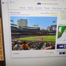 2 Tix Padres v NY Mets Sat 8/24 Field Box 115 8th Row  -  Great View Great Deal!