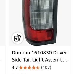Dorman 1610830 Driver Side Tail Light Assembly Compatible with Select Nissan Models