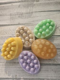 Handmade Exfoliating Massage Soap Bars – Café Mocha, Lemon Bliss & More
