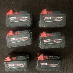 Milwuakee 5.0 Batteries! $50 Each!! $50 Cada Una! 