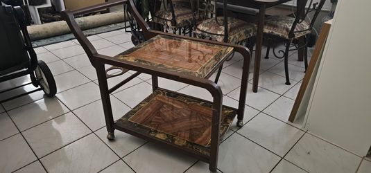 Mid-century Style Rolling Bar Cart/ Serving Cart