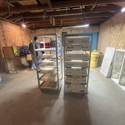 Two rolling cabinets