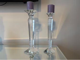 Glass candle holders