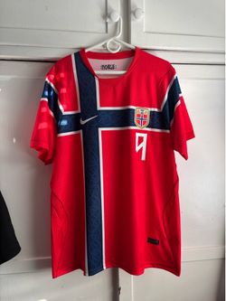 Norway nation team World Cup home jersey #9 Erling Haaland