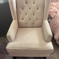 Blush Pink Nursery Rocking Chair
