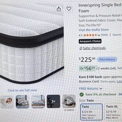 Twin Mattress and Frame 