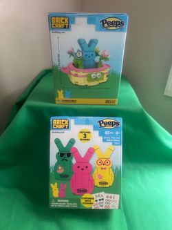 Peeps Brickcraft Building Sets Pack Of 3 Bunnies And Easter  Baskets New