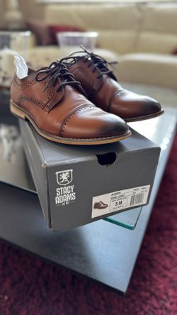 Stacy Adams Dickinson cognac dress shoes Sz 5 Boys/Kids/Youth