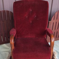 Vintage Platform Rocker Upholstered Child Size-Gorgeous!