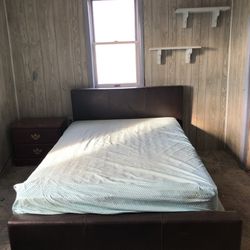 Leather Wrapped Double/Full Bed
