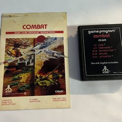 Combat Atari 2600 Retro Video Game Cartridge CX2601 With Manual Tested