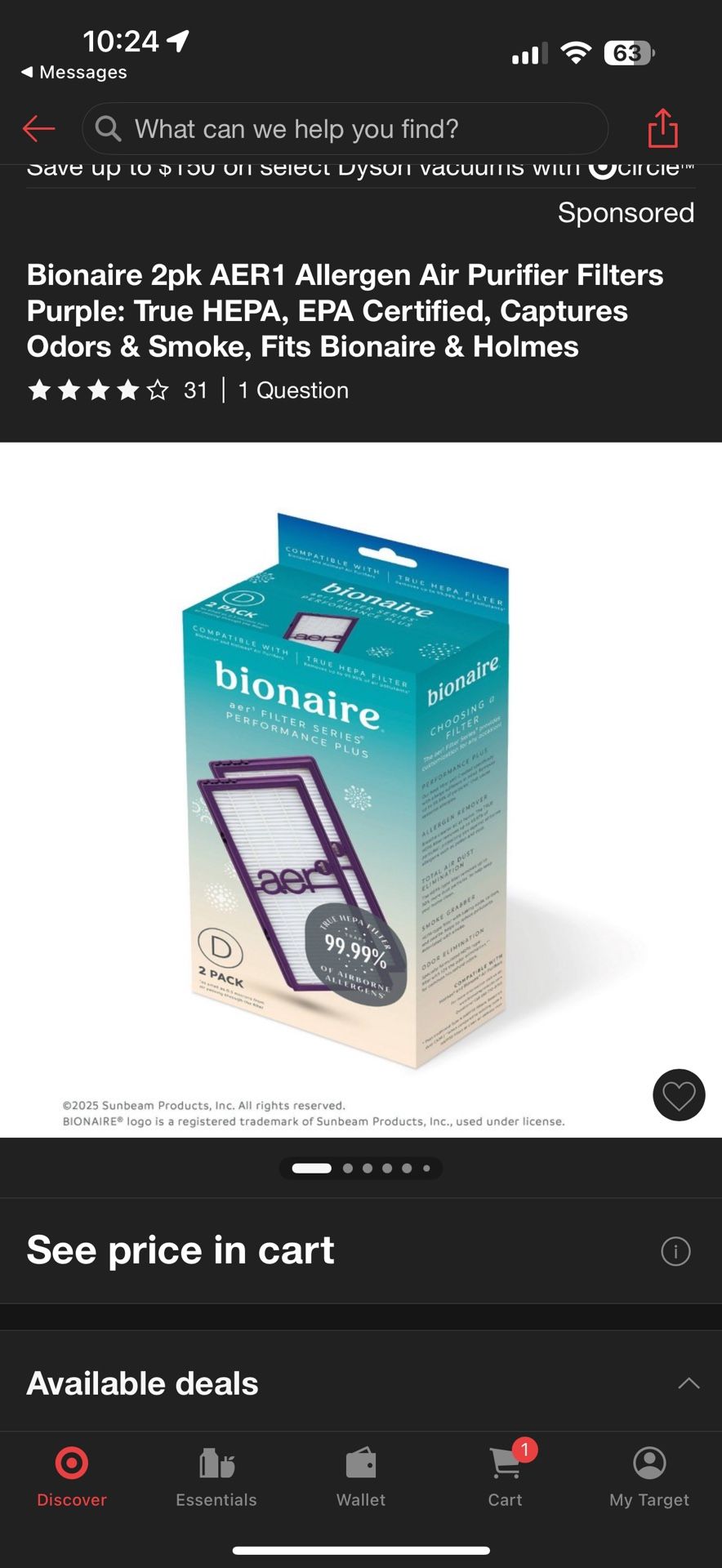 Allergen Air Purifier Filters