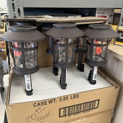 Hampton Bay Duncan 10 Lumen Bronze LED Weather Resistant Outdoor Solar Path Light with Plastic Lens