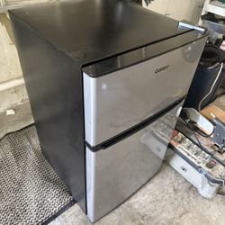 $50-Galanz Two Door Mini Fridge With Freezer 