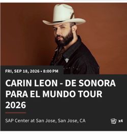 Carin Leon concert tickets for the September 18, 2026