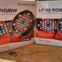 2 pack Eliminator LP 42 RBGW LED PAR