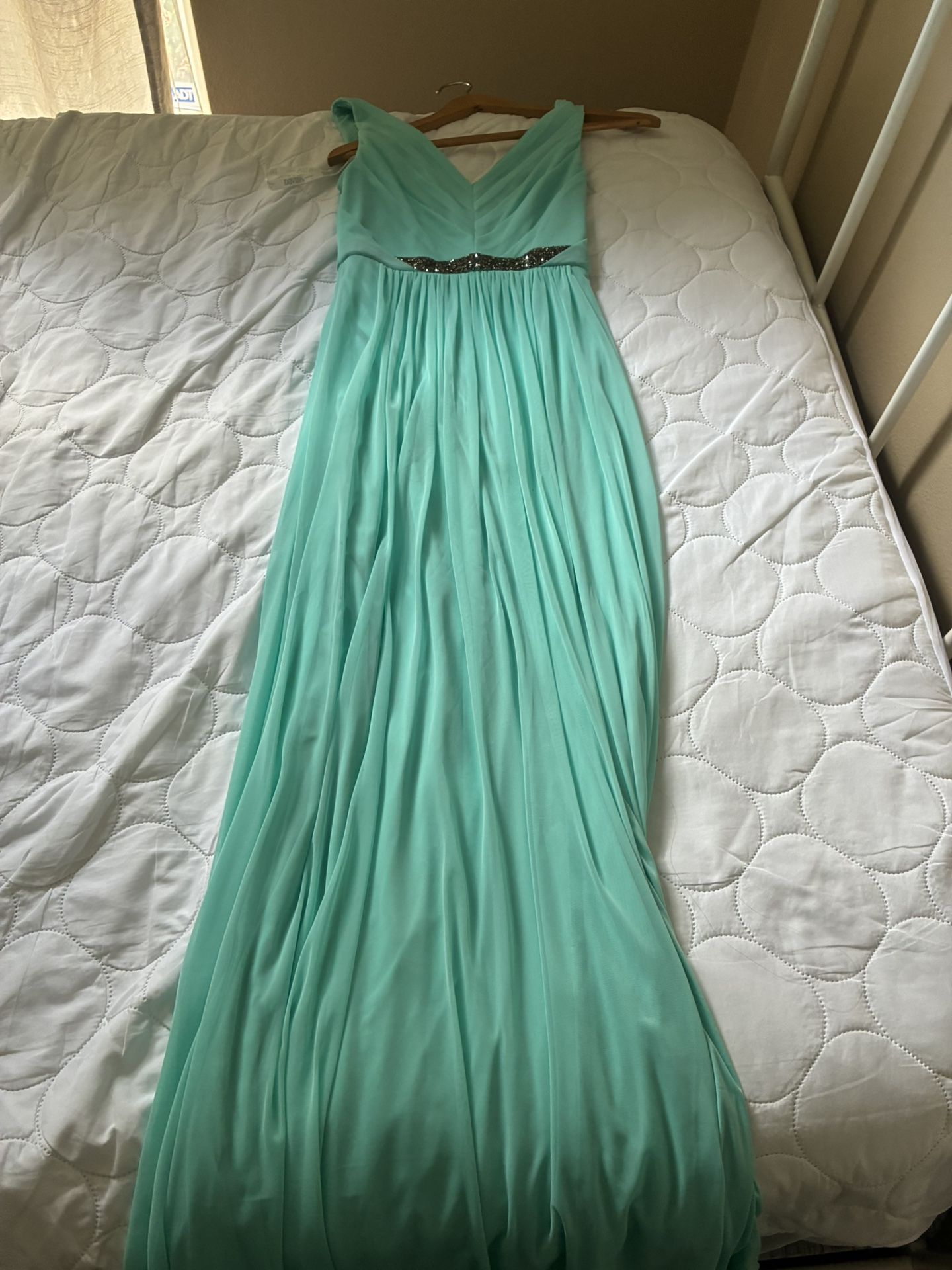 Long Turquoise Bridesmaid Dress