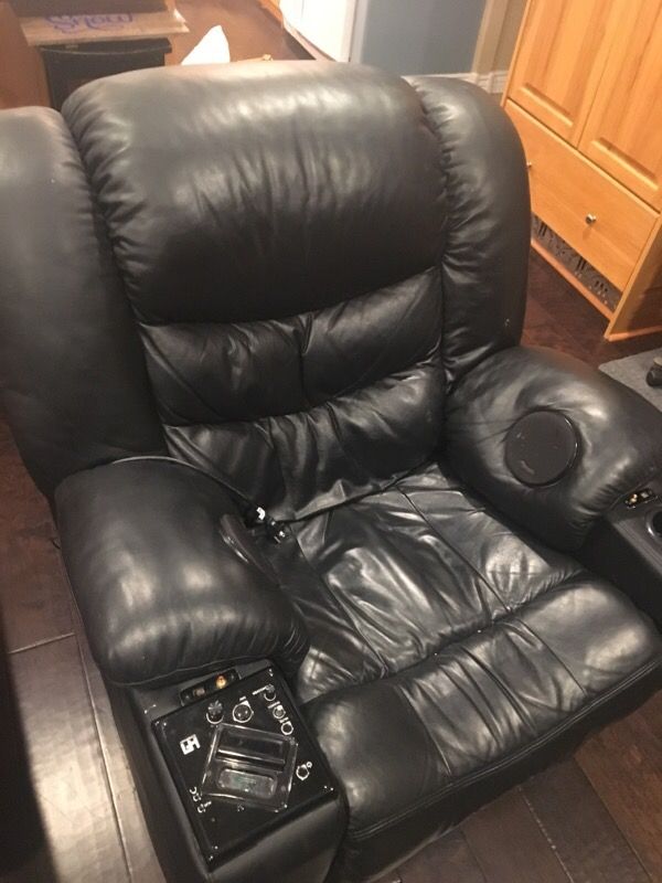 Leather recliner chair electric speakers