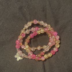 Pink Glass Bracelets