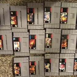 Multiple Super Nintendo Games 