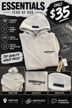 Fear of God Essentials Hoodie Men’s XL