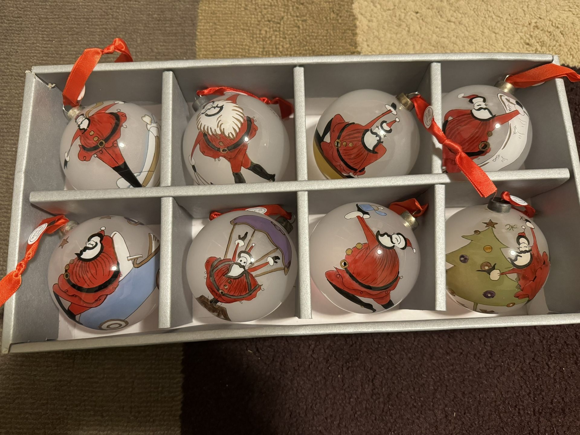 Beautiful Xmas ornaments Santa Baby