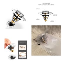 Sink Stopper Drain Stopper Pop Up, for Bathroom Kitchen, Stainless Steel Bullet Core Sink Drain (1.1-1.34 inch Diameter, Color: Sliver