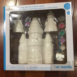 Paint Your Own Creatology 3D Ceramic Princess Castle New 