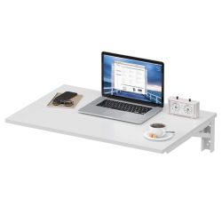 soges Wall Mounted Table Folding Tables Home Office Workstation Perfect Addition to Laundry Room/Home Bar/Kitchen & Dining Room 30"x20" White