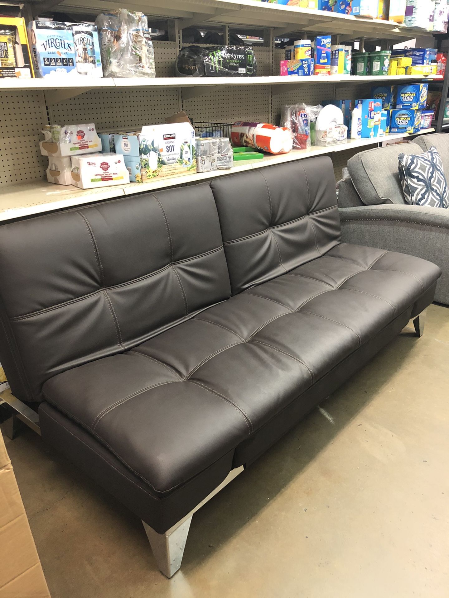 Leather futon bed