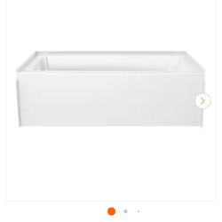 Delta Classic 500 60 in. x 32 in. Alcove Deep Soaking Bathtub with Left Drain in High Gloss White