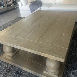 RH Balustrade Salvaged wood coffee table