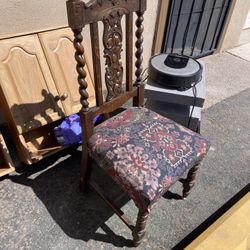Antique Jacobean Revival high-back dining chair